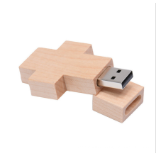 USB flash drive  creative wood cross wood 16GB 32GB 64GB usb drive environmental protection gift usb custom logo